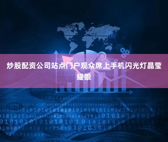 炒股配资公司站点门户观众席上手机闪光灯晶莹耀眼